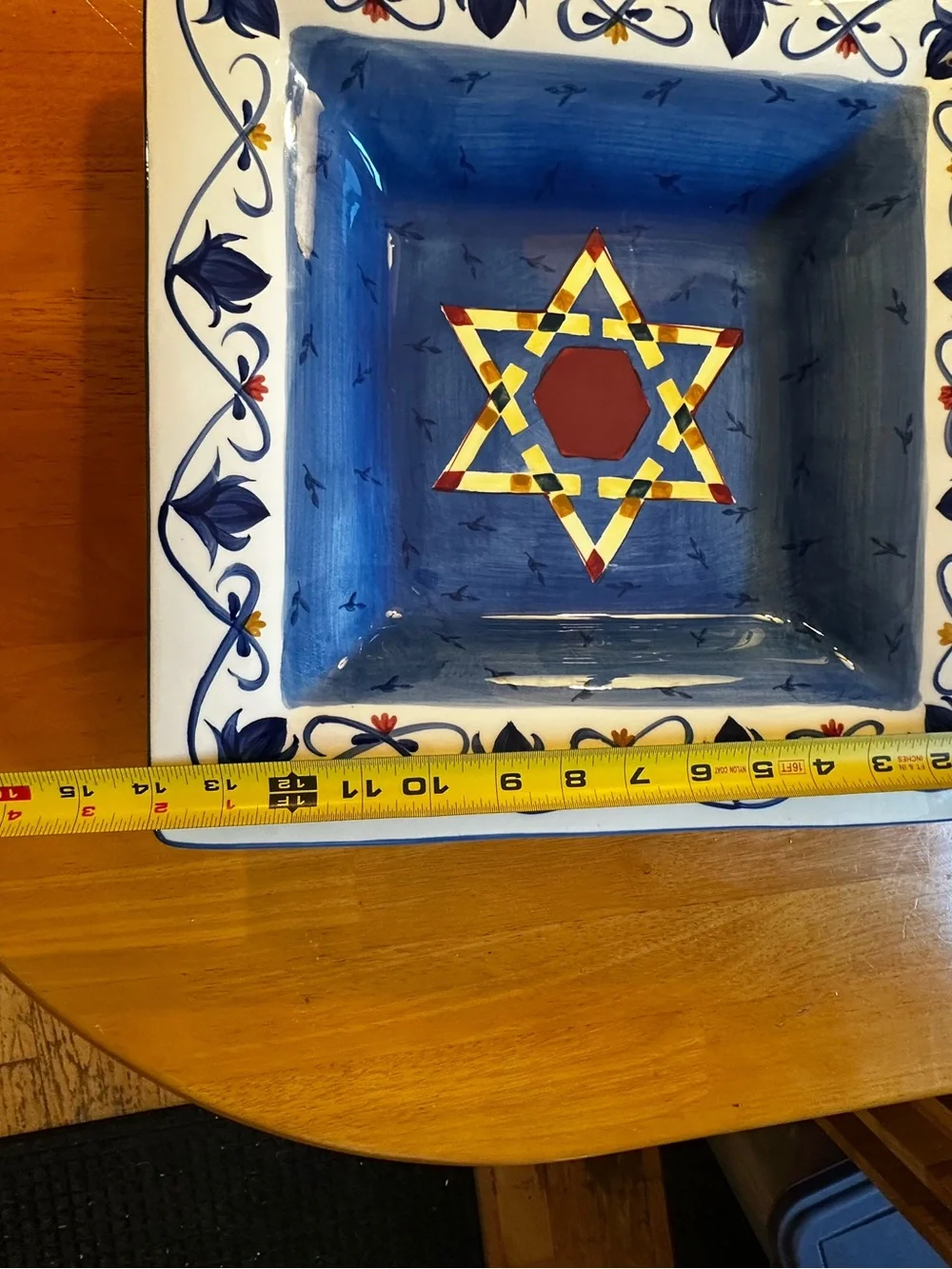 Laurie Gates Star of David Ceramic Serving Bowl